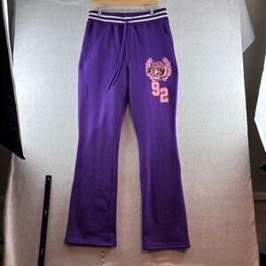 Original Fables Y2K Royal Purple Sweatpants 92 Tiger NWOT Pockets SOFT Large